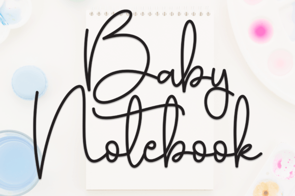 Baby Notebook: A Craft-Friendly Font for Elegant Product Designs