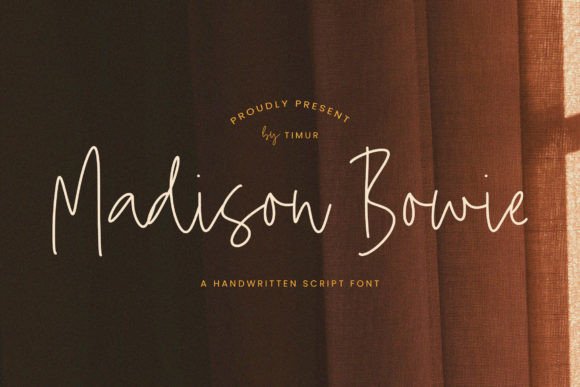 Madison Bowie: A Sophisticated Script Font for Digital Design