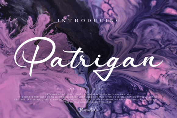 Patrigan: A Script Font for Elegant Editorial Design